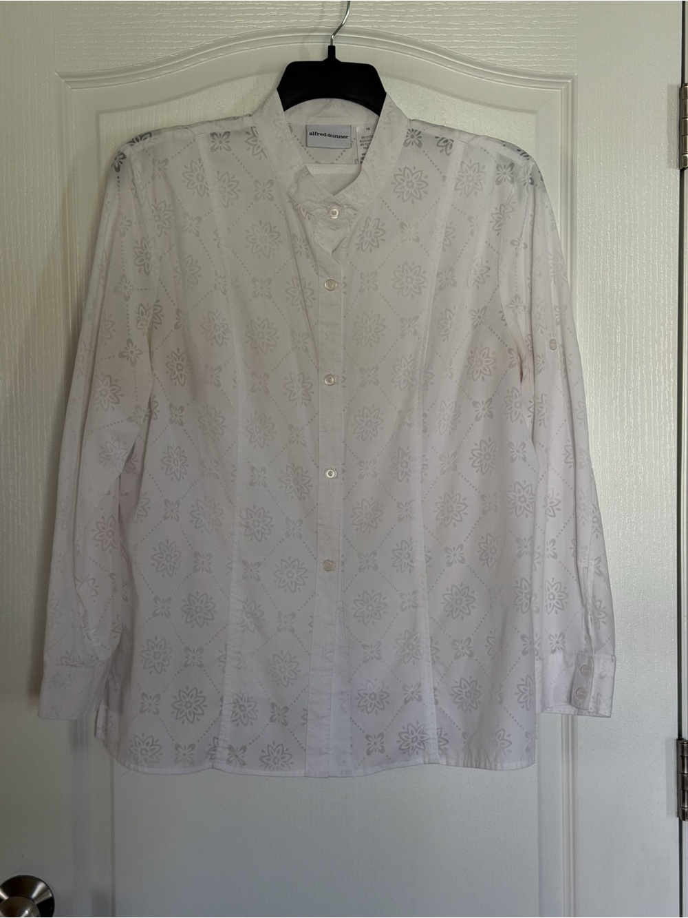 White Convertible Sleeve Shirt/Attached Tank, sz 16